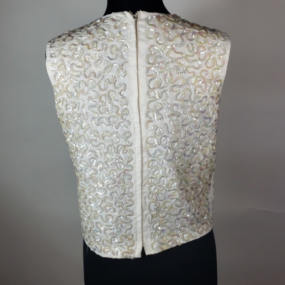 Vintage 1960s Gogo Spiegel sequined top Large - Picture 2 of 4